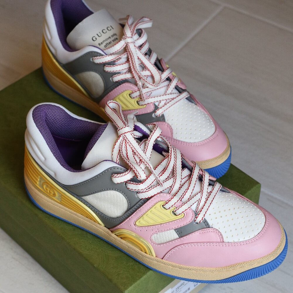 Women’s Multi-Color Gucci Basket Sneaker - Picture 12 of 13